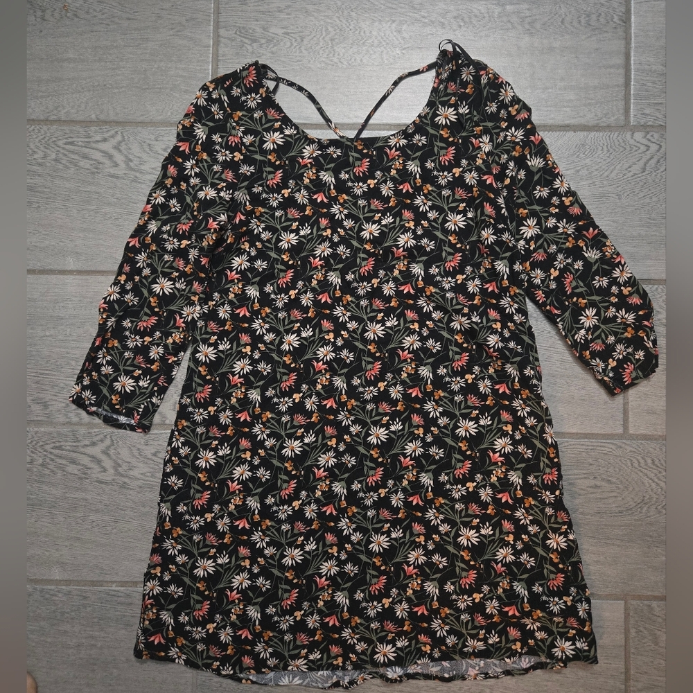 Forever 21 Black Floral Dress